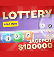 lottery jackpot banner landing page realistic vector image
