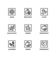 set icons for editable essential oils vector image