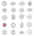 set of hipster line signs and emblems vector image