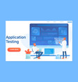 application programming and testing vector image vector image