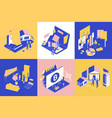 finance isometric concept vector image