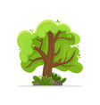 spring tree with a bird on a branch vector image