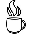 coffee cup icon silhouette isolated on white vector image