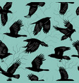 crow birds flying ghotic birds silhouettes recent vector image