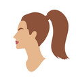 female side view portrait vector image