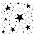 hand drawn stars vector image vector image