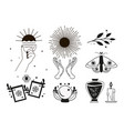 boho witch and magic collection vector image