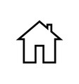 simple linear house icon on white isolated vector image
