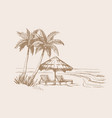 summer beach and sea vector image vector image