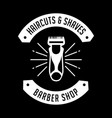 barber badge and logo good for your shop vector image vector image