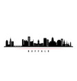 buffalo city skyline horizontal banner vector image