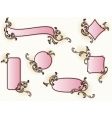 french retro banners vector image vector image