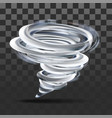 realistic tornado swirl on transparent vector image