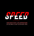 speedy style font vector image