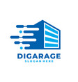 digital garage logo future storage service vector image vector image