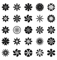 flower symbol set vector image