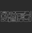 hand drawn set speech bubbles element speak vector image
