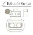 3d movie camera icon vector image