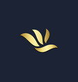 abstract fly bird wing gold logo vector image