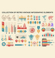 bundle vintage infographic elements data vector image