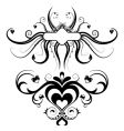 floral silhouette vector image