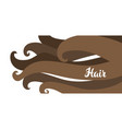 background with curled hair strands vector image