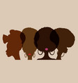 black history month banner celebrating afro women vector image vector image