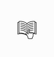 book reading icon vector image