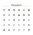 education colored line icons vector image
