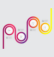 horizontal timeline infographic element report vector image