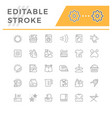 set line icons of laundry vector image