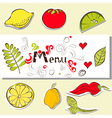 template for menu vector image