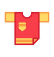 children t-shirt with pocket clothing icon vector image vector image