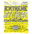 hand drawn offroad poster vector image