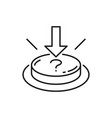 question mark push button emergency help service vector image