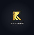k initial business logo vector image