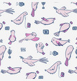 modern technology birds with mp3 microphone vector image
