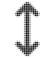 swap arrows vertically halftone dotted icon vector image