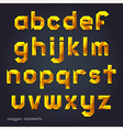 alphabet gold color polygon style vector image vector image