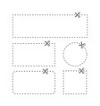 different shape coupon borders vector image
