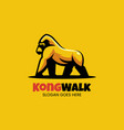 logo kong walk simple mascot style vector image