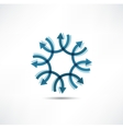 abstract arrow icon vector image vector image