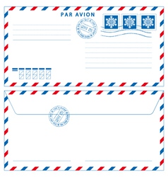 Airmail envelope Royalty Free Vector Image - VectorStock