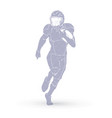 american football player action sportsman player vector image