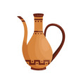 ancient greek clay amphora with spout and handle vector image vector image