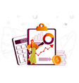 financial audit web concept accountant analyzes vector image
