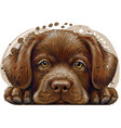 labrador puppy wall sticker vector image vector image