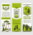 save earth planet nature banners template vector image