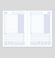 datebook 2021 diary daily planner vector image
