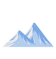 top mountain peaks blue logo silhouette outdoor vector image